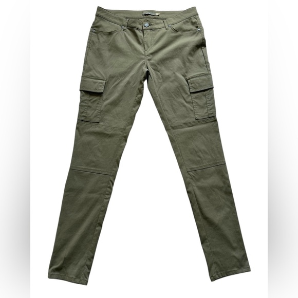 Prana Women’s Meme low rise skinny cargo pant olive green size 10 outdoor casual - Picture 1 of 8